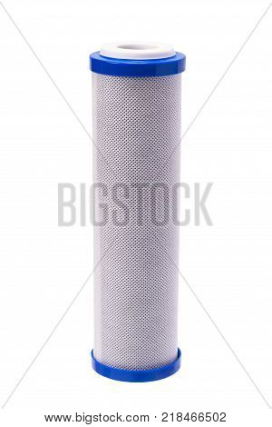cartridge for filter of cleaning of tap water isolated on white