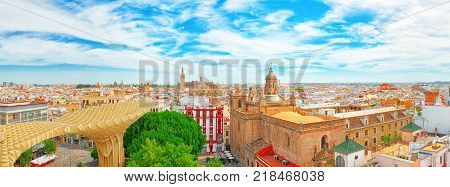 Downtown Of The City Seville - Is The Capital And Largest City Of The Community Of Andalusia, Spain.