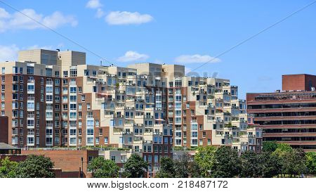 Huge Terraced Condo Building in Boston Massachussets