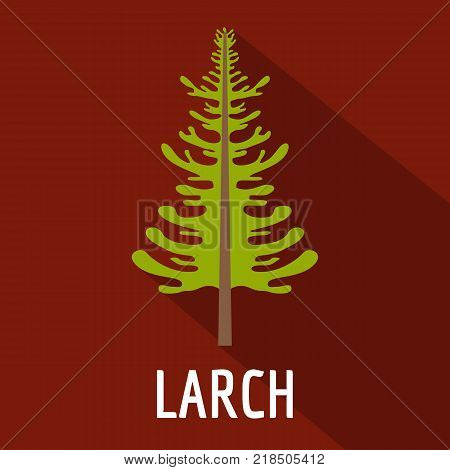 larch tree icon. Flat illustration of larch tree vector icon for web