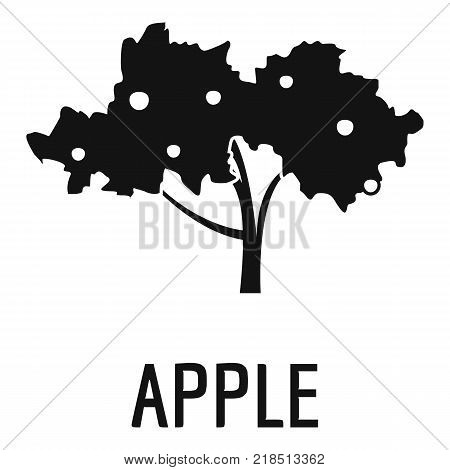 Apple tree icon. Simple illustration of apple tree vector icon for web