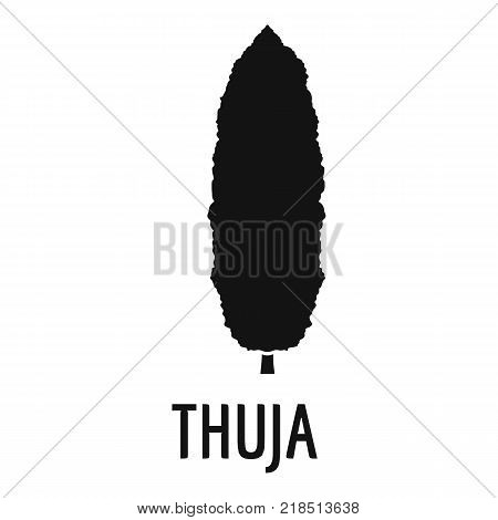 Thuja tree icon. Simple illustration of thuja tree vector icon for web