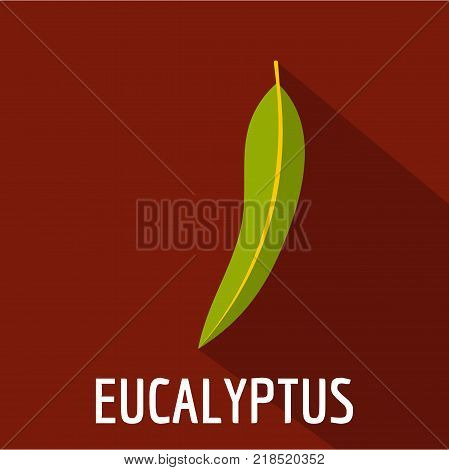 Eucalyptus leaf icon. Flat illustration of eucalyptus leaf vector icon for web