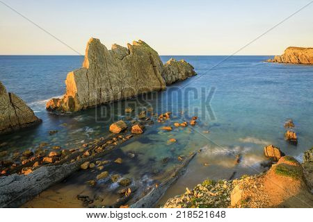 Playa de Arnia near Santander city, Cantabria, Spain