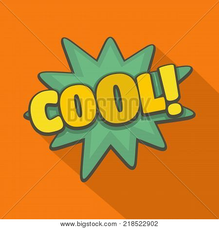 Comic boom cool icon. Flat illustration of comic boom cool vector icon for web