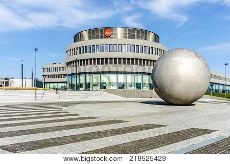 WETZLAR GERMANY MARCH 2017: Company building of Leica Camera AG Leitz Park Wetzlar Hesse Germany Europe