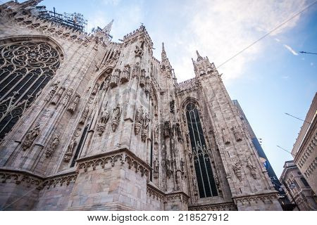 Interer Of Gallery Vittorio Emanuele Ii In Square Of Duomo In Milan,  Italy.