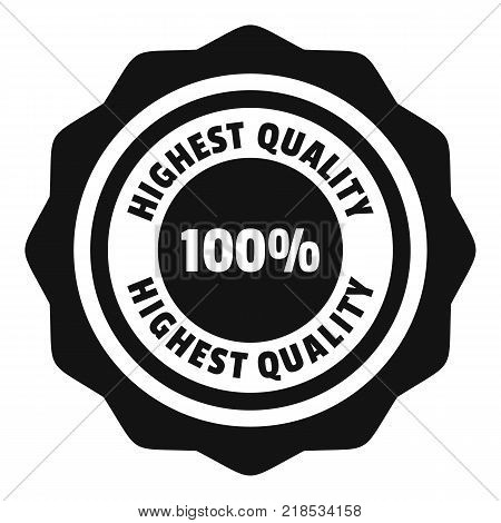 Highest quality logo. Simple illustration of highest quality vector logo for web