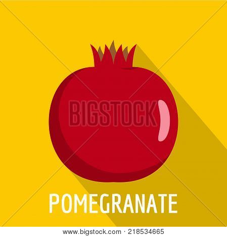 Pomegranate icon. Flat illustration of pomegranate vector icon for web
