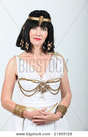 สตูดิโอถ่ายภาพของผู้หญิงแต่งเป็นคลีโอพัตรา