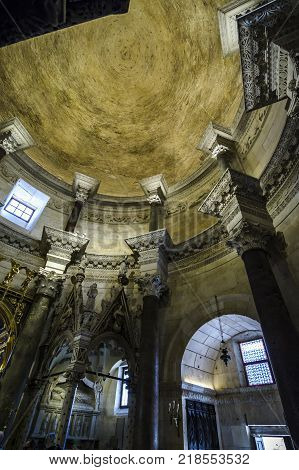 Dome of the Saint Domnius cathedral in Split Croatia