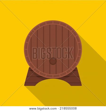 Beer barrel icon. Flat illustration of beer barrel vector icon for web
