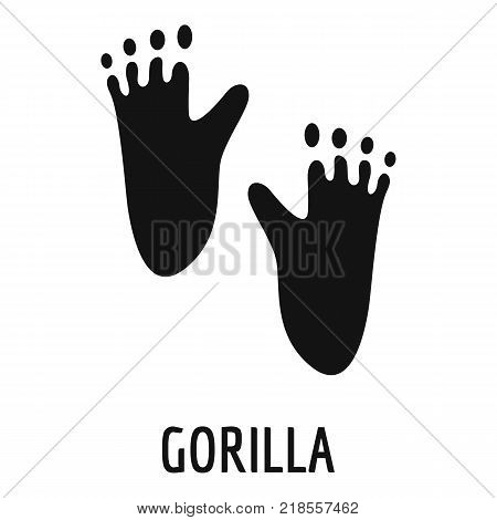 Gorilla step icon. Simple illustration of gorilla step vector icon for web