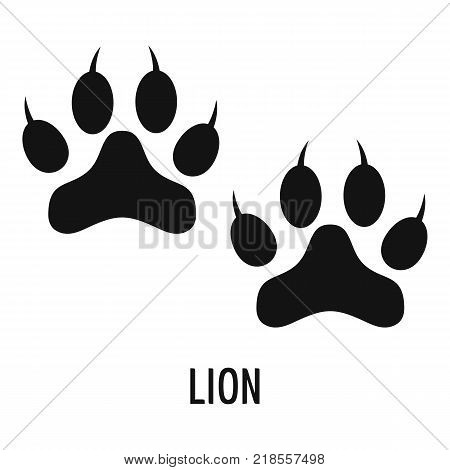 Lion step icon. Simple illustration of lion step vector icon for web