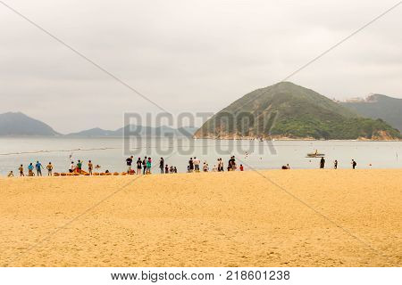 Hong Kong - May 20 2017 Editorail use only; View Repulse Bay beach in the southern part of Hong Kong Island