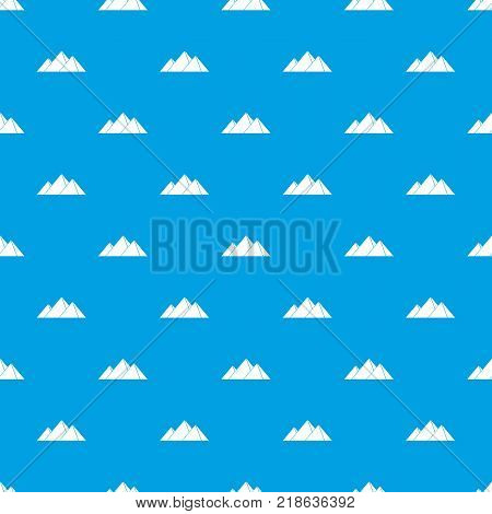 Pyramids in Giza pattern repeat seamless in blue color for any design. Vector geometric illustration