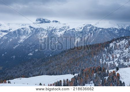 Mountain near Campitello di fassa, Dolomites Alps, Italy