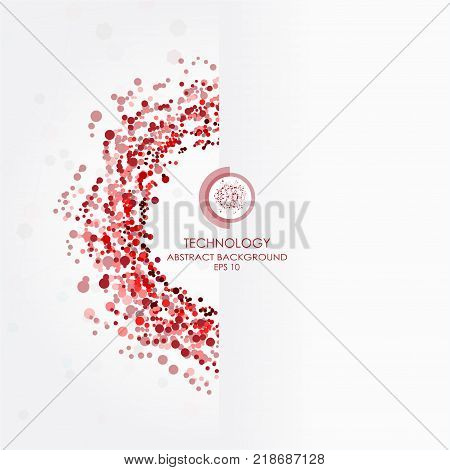Abstract Technology Background With Various Technological Elements. Vector Illustration.