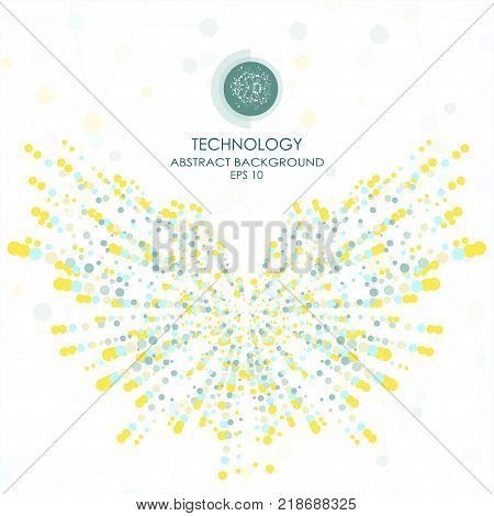 Abstract Technology Background With Various Technological Elements. Vector Illustration.