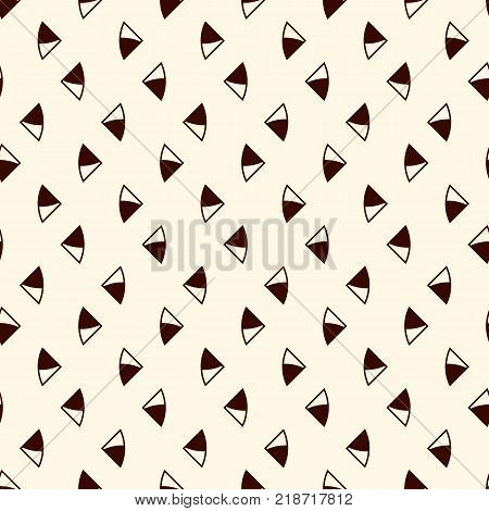Minimalist Abstract Background. Simple Modern Print With Mini Triangles. Seamless Pattern With Geome