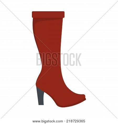 Woman boots icon. Flat illustration of woman boots vector icon isolated on white background