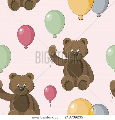 Vector Set of bear icon pattern isolated on white background. Vector illustration, EPS 10