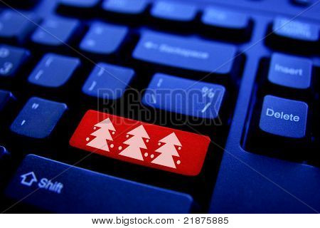 Kerstboom op sleutel Computer