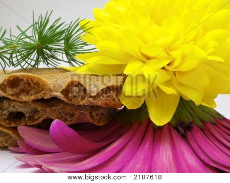 花、Crispbreads、草