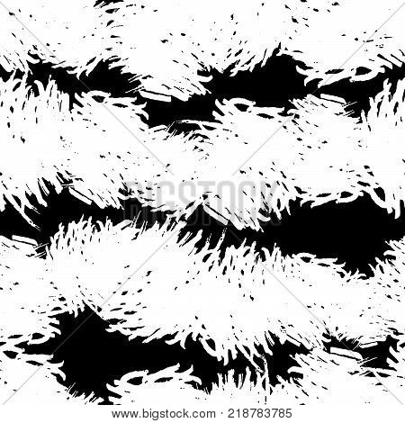 Repeated grunge black and white pattern. Vector