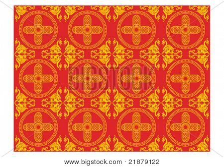 pattern di sfondo decorativo vittoriana con griffin