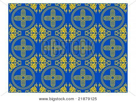 pattern di sfondo decorativo vittoriana con griffin