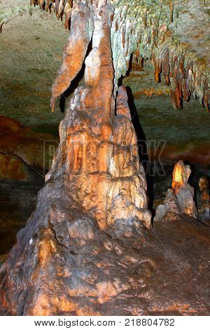 Amazing underground cave formations of Rickwood Caverns in Alabama