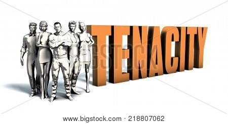 Business People Team Focusing on Improving Tenacity as a Concept 3D Render