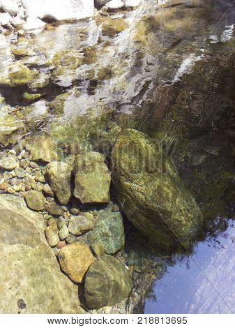 clear river water visible rocks in it