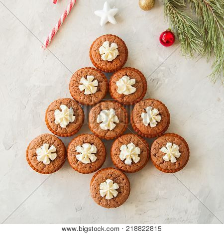 Chocolate Swirl Brioche Wreath On A White Stone Background
