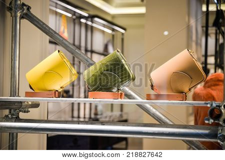 Milan, Italy - September 24, 2017:  Burberry Store In Milan. Fashion Week Burberry Shopping