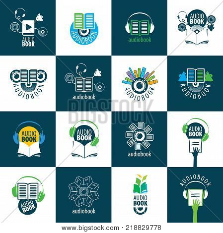 Abstract pattern audiobooks logo. Illustration vector icon