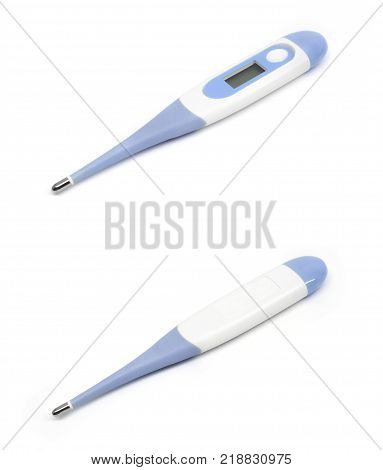 Digital electronic thermometer isolated on white background