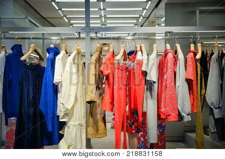 Milan, Italy - September 24, 2017:  Kenzo Store In Milan. Fashion Week Kenzo Shopping