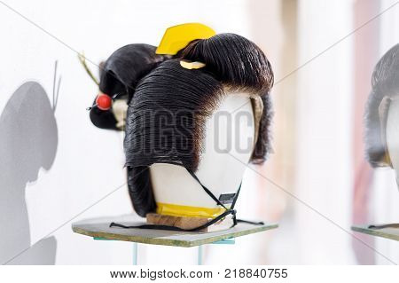 Geisha wig. Japanese traditional wig for formal occasion