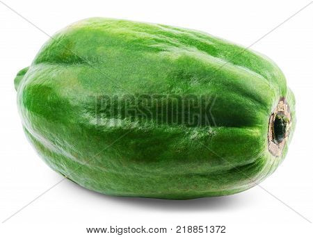 Papaya isolated on white backgroound. Slice, Fruit, Tasty, Delicious, Sweet, Juicy, Dessert, Whole,