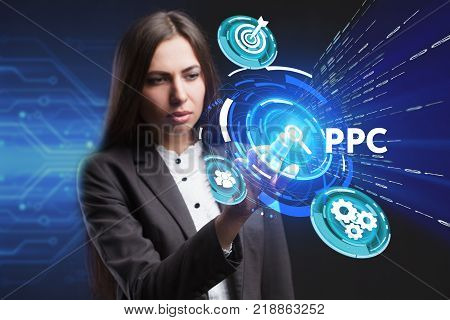 The Concept Of Business, Technology, The Internet And The Network. A Young Entrepreneur Working On A