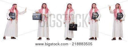 Arab man isolated on white background