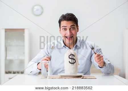 Concept of expensive dining in restaurants