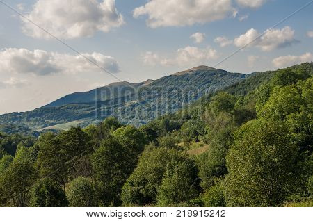 Landscape in Bieszczady Mountains. Bieszczady is a part of Carpathian mountains. Poland.