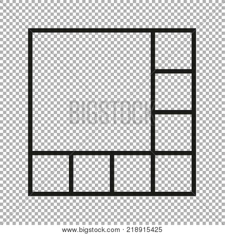 Vector frames photo collage for print illustration