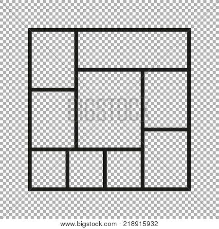 Vector frames photo collage for print illustration