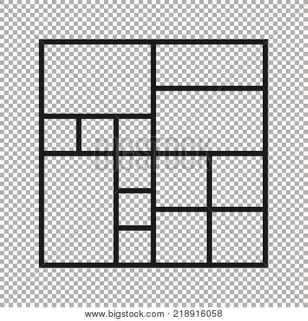 Vector frames photo collage for print illustration