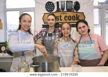 Teenager Girls Cooking