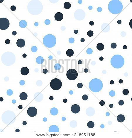 Colorful Polka Dots Seamless Pattern On White 3 Background. Ravishing Classic Colorful Polka Dots Te